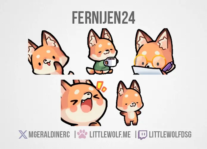Custom Animated Emotes Commission for Streamer Fernijen24