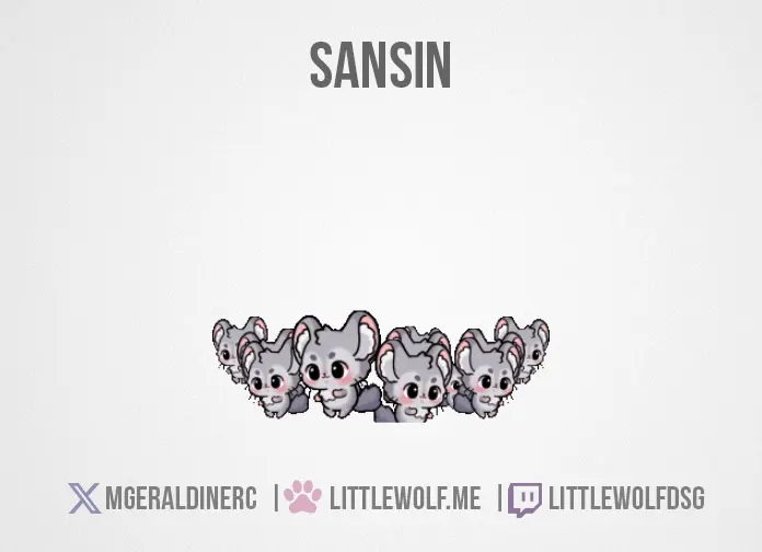 Custom Animated Emotes Commission for Vtuber Sansin