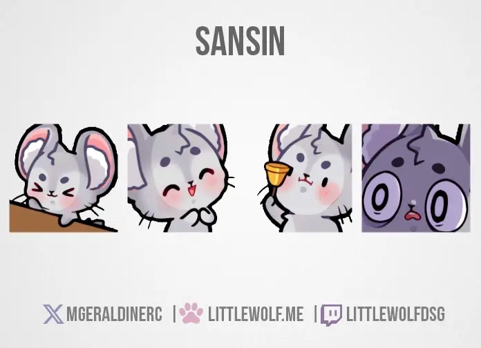 Custom Animated Emotes Commission for Vtuber Sansin