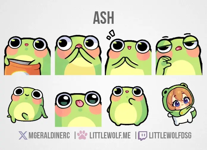 Custom Animated Emotes Commission for Vtuber Ash