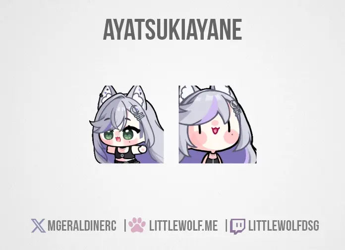 Custom Animated Emotes Commission for Vtuber Ayatsukaiayane