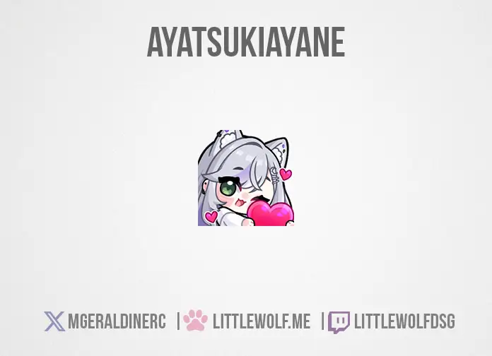 Custom Emotes Commission for Vtuber Ayatsukaiayane