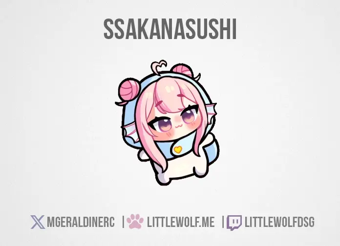 Custom Animated Emotes Commission for Vtuber sSakanasushi