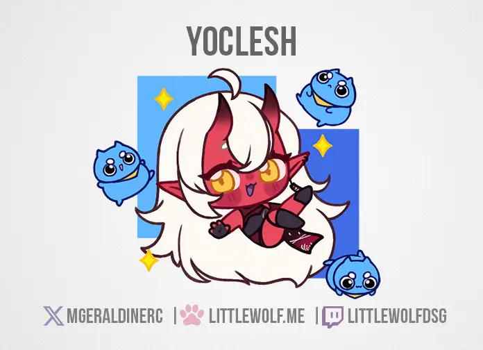 Custom Chibi Commission for Vtuber Yoclesh