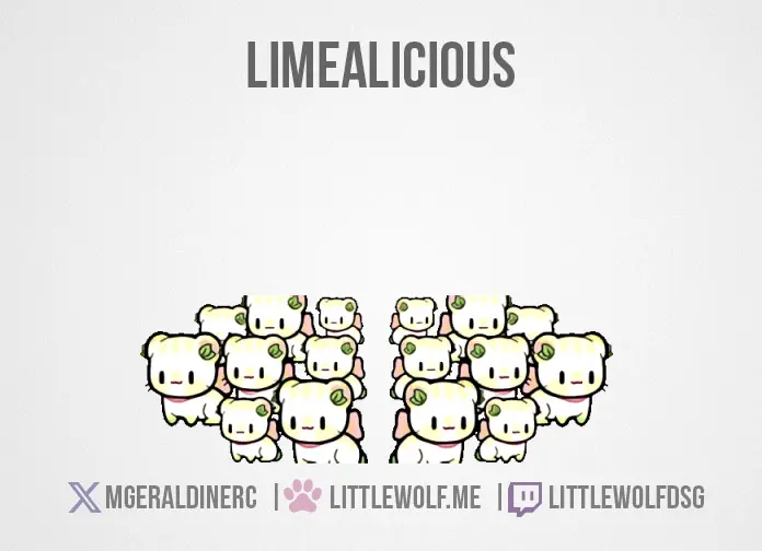 Custom Animated Emotes Commission for Vtuber Limealicious