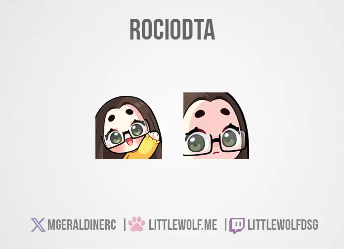 Custom Emotes Commission for Streamer RocioDTA